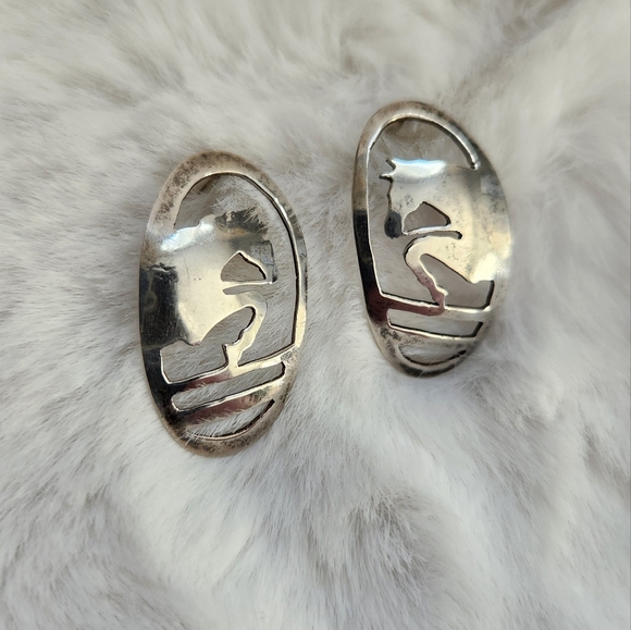 Vintage Silver Equestrian Showjumping horse earrings - Picture 3 of 8